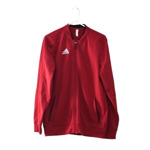 ADIDAS Womens Jogging Tracksuit Top Jacket UK‎ 15-16Y XL Red Polyester